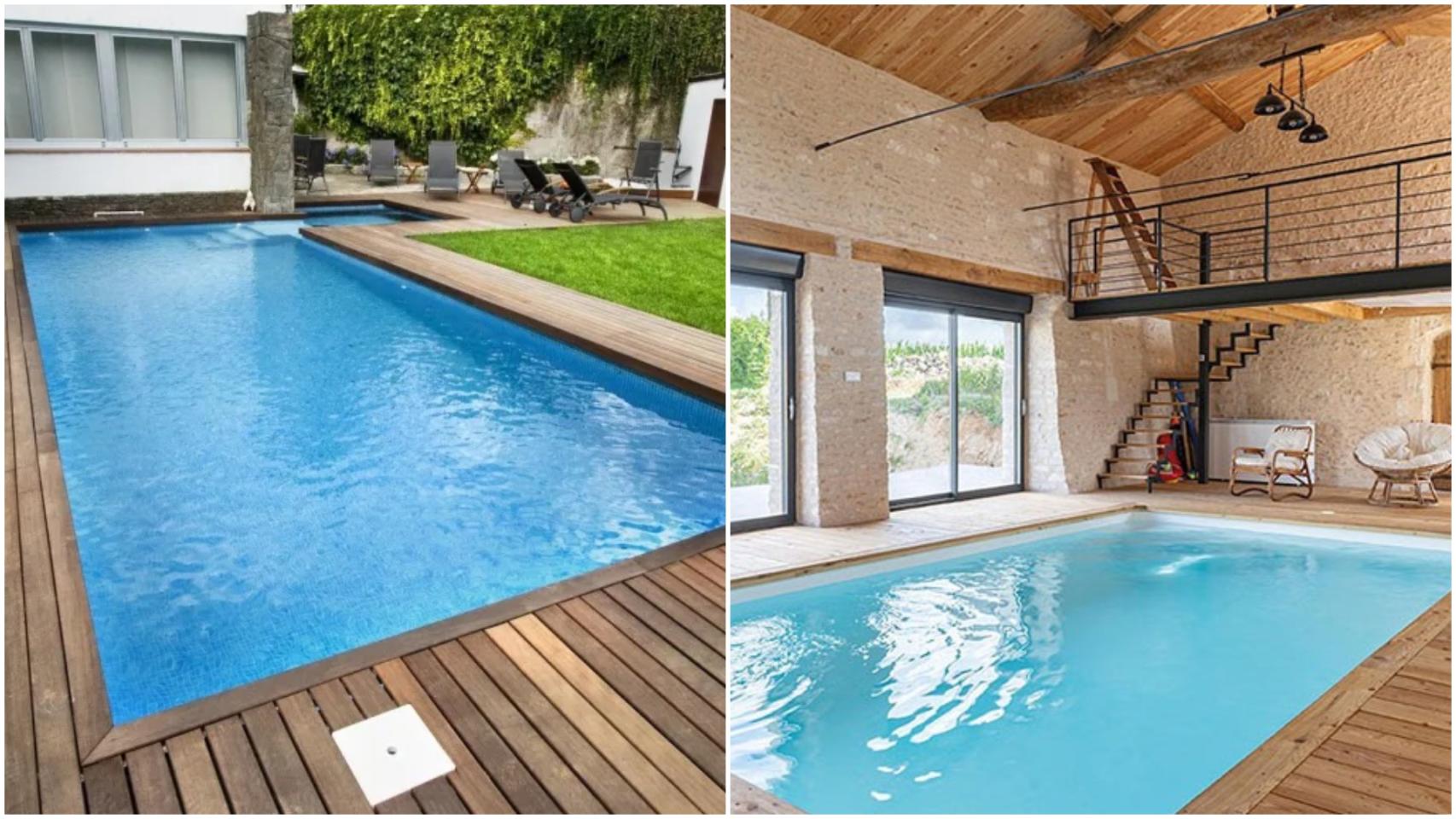 Una piscina exterior diseñada por Construcciones Deportivas Sada y otra interior de Multiocio Galicia.