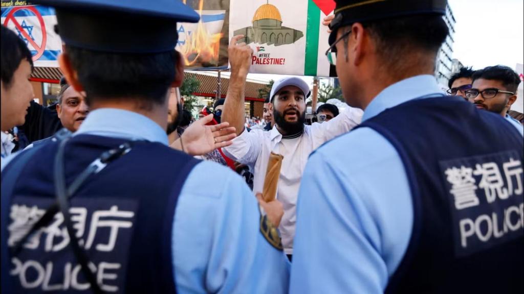 Una manifestación propalestina en Tokio.
