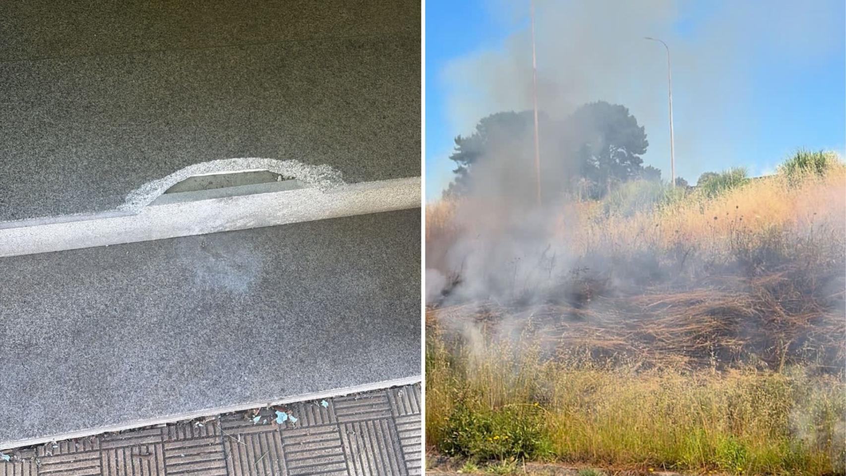 Incidentes causados por el lanzamiento de petardos en la manifestación del sector del metal.