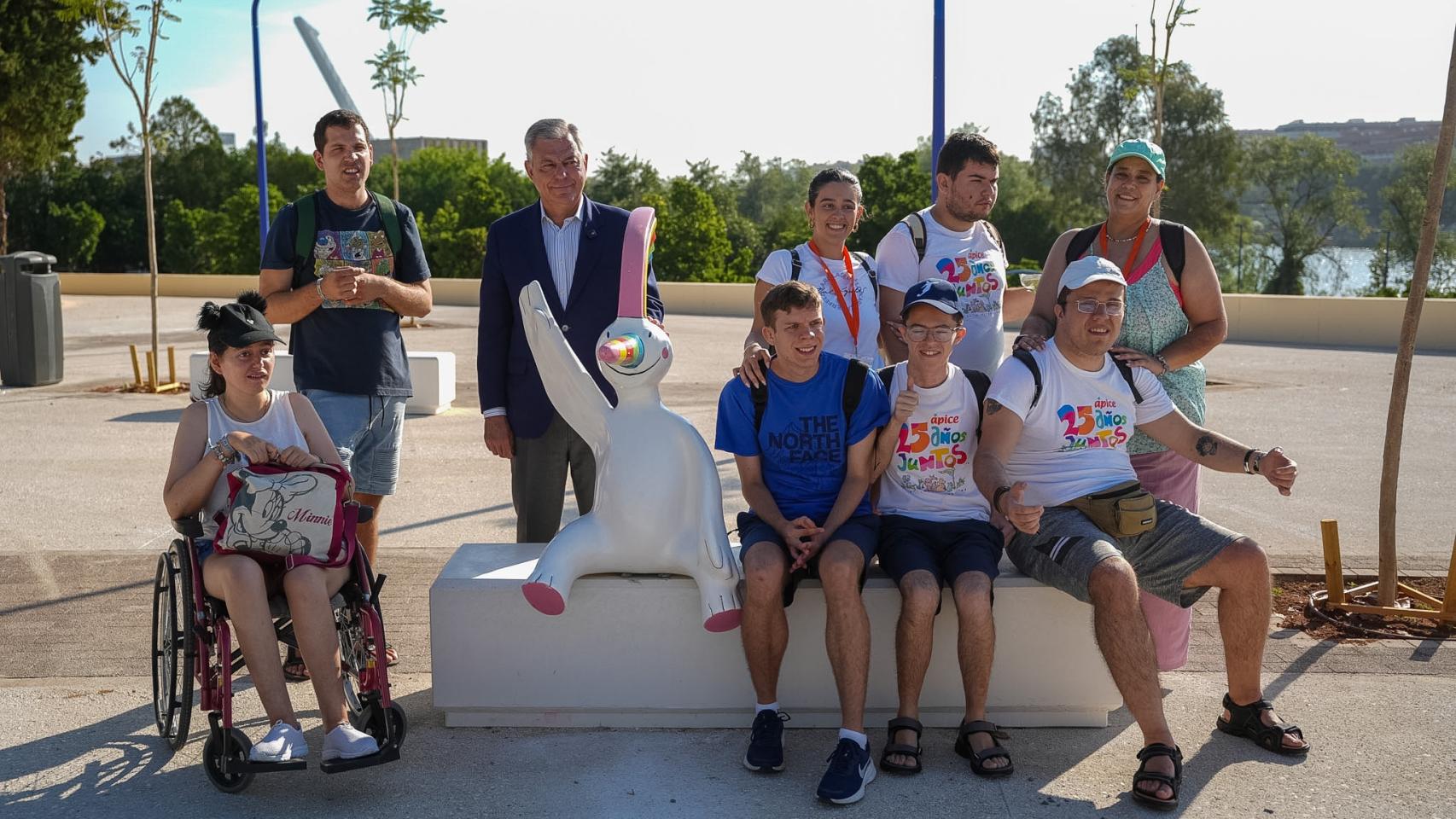 Imagen de la visita del alcalde. 