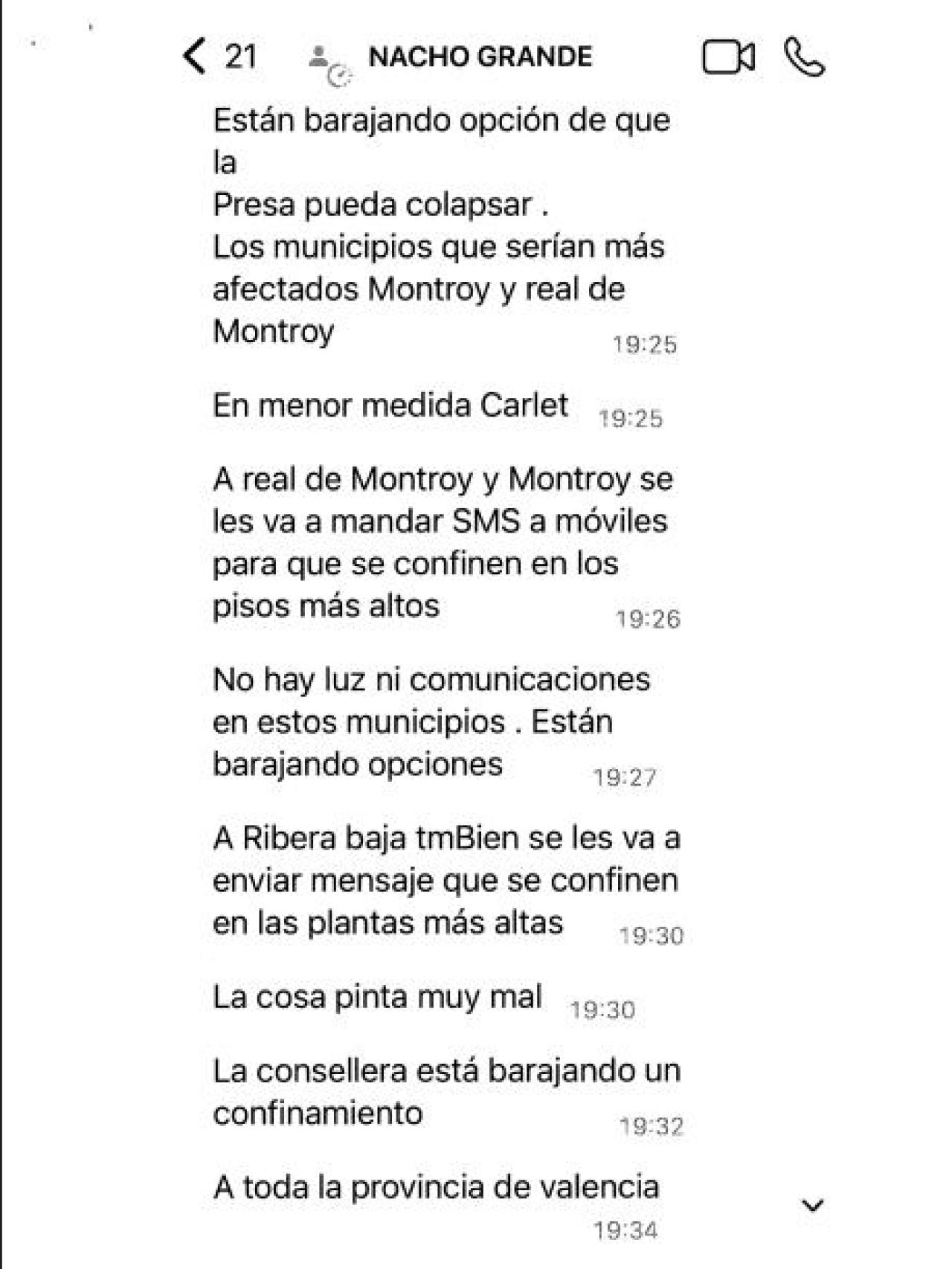 Conversación entre Susana Camarero y su número dos el día de la dana. EE