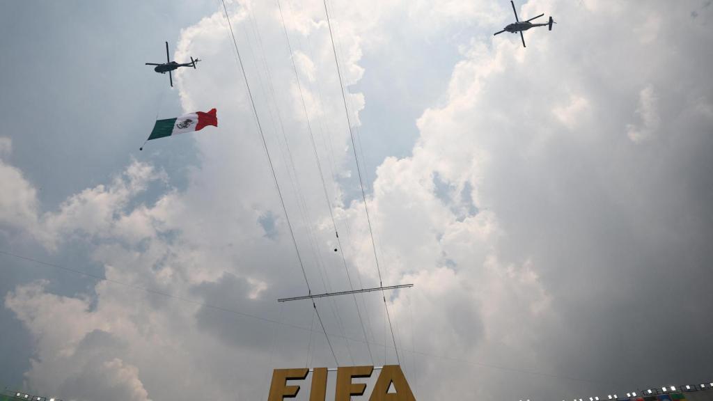Imagen del cielo desde el Estadio Azteca de México.