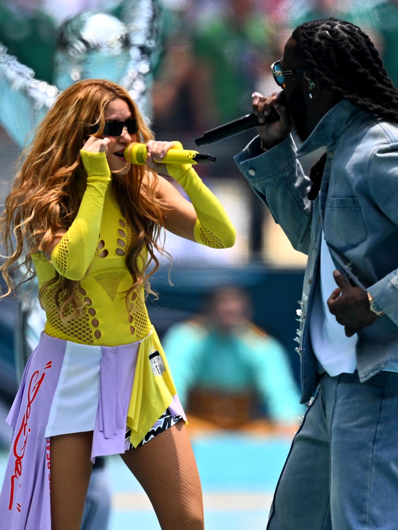 Shakira, durante su actuación.