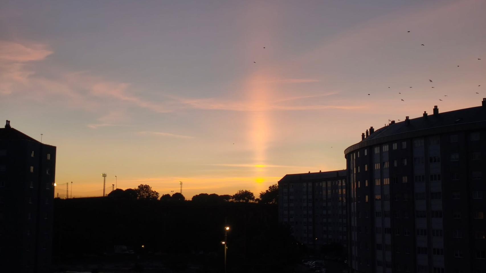 Imagen del atardecer ayer.