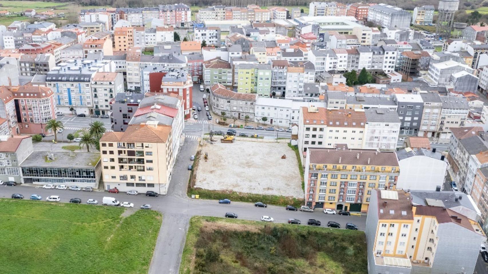 Parcela en la que se situará el edificio.