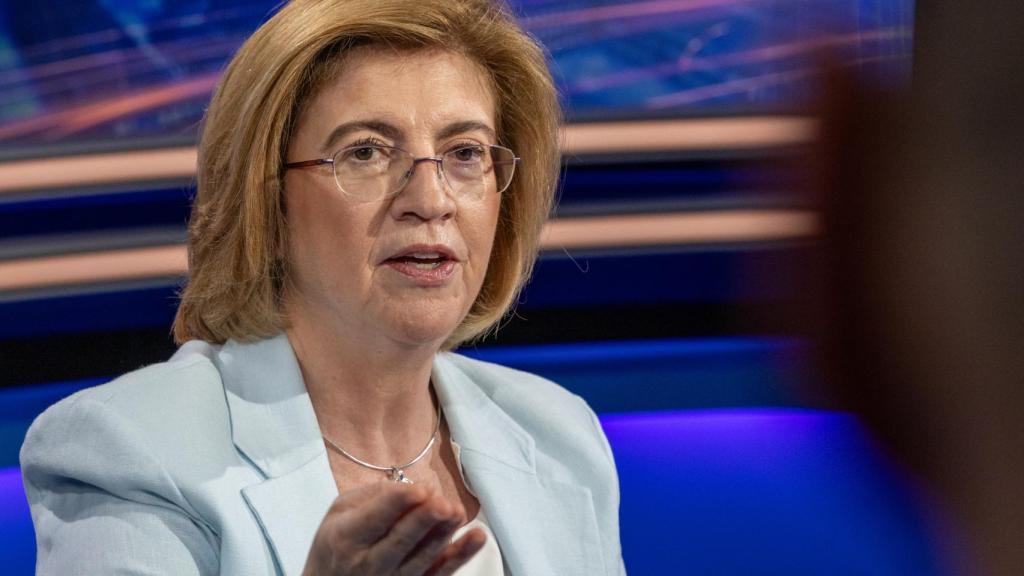 Carmen Romero en la sede de la OTAN en Bruselas.