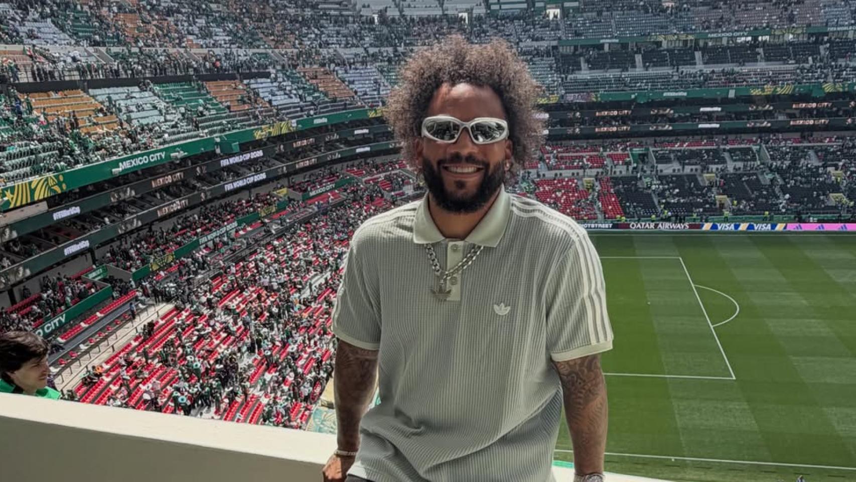 Marcelo en el partido inaugural del Mundial.
