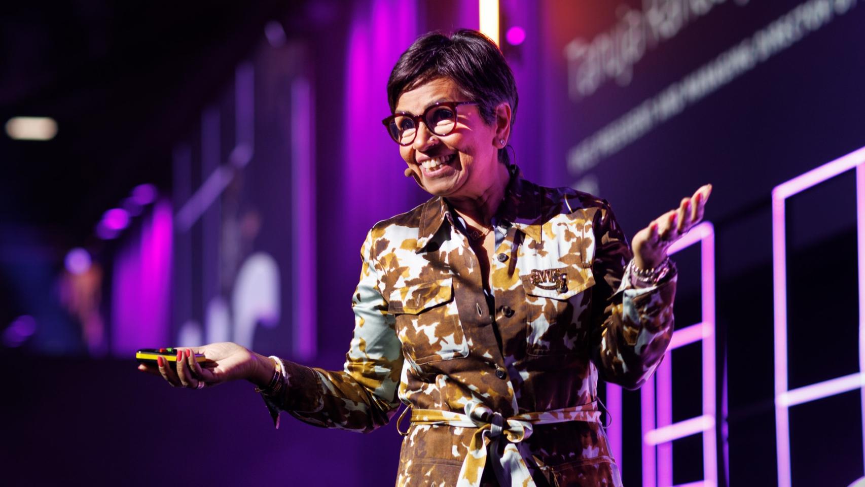 Tanuja Randery, vicepresidenta de AWS para EMEA, durante su intervención en AWS Summit Madrid 2026.