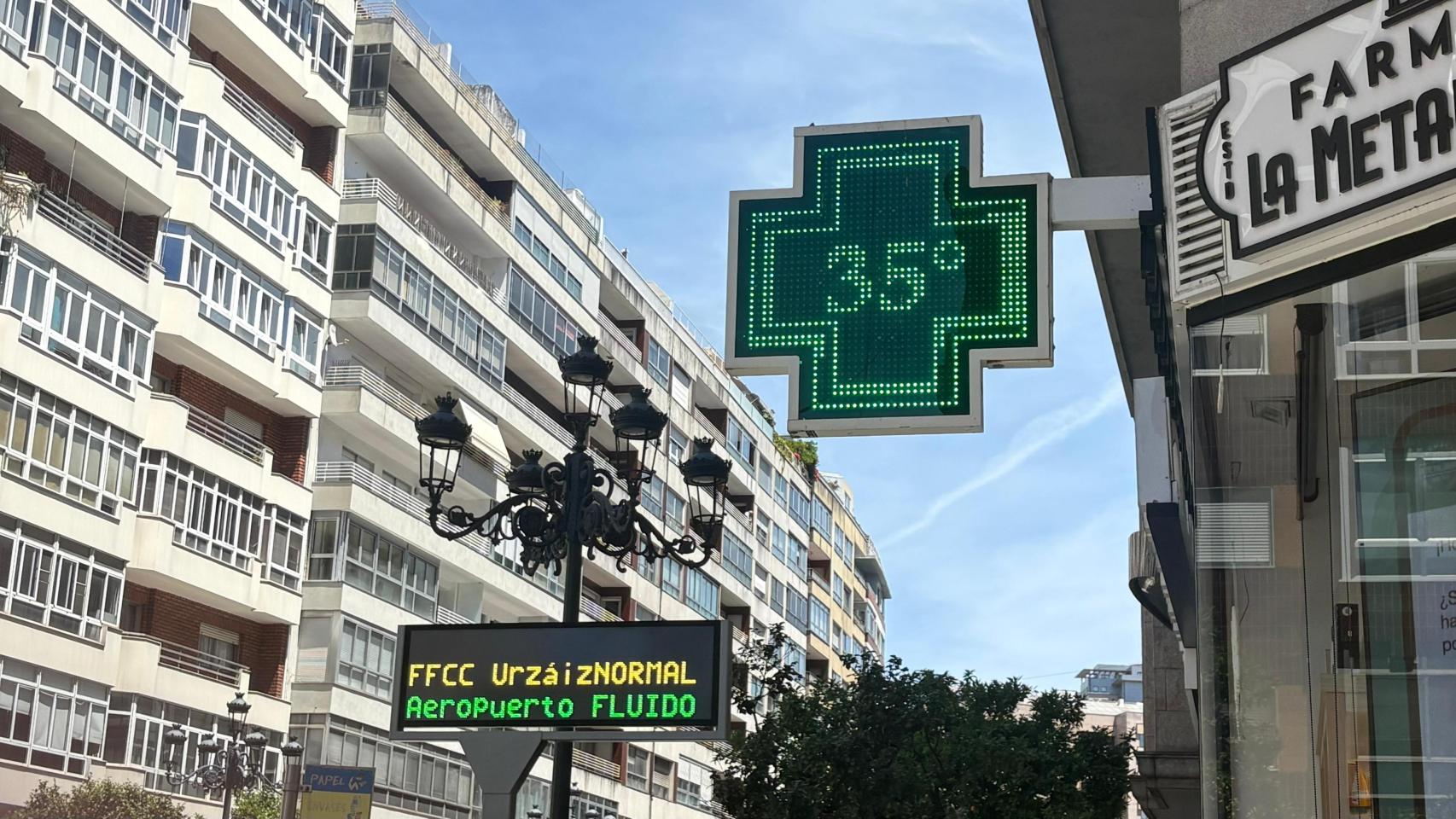 El calor, protagonista de la jornada en Vigo.