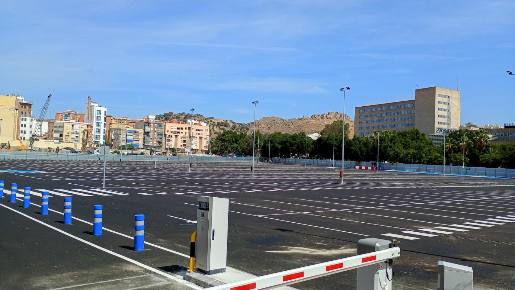 El parking provisional del Hospital Civil. 