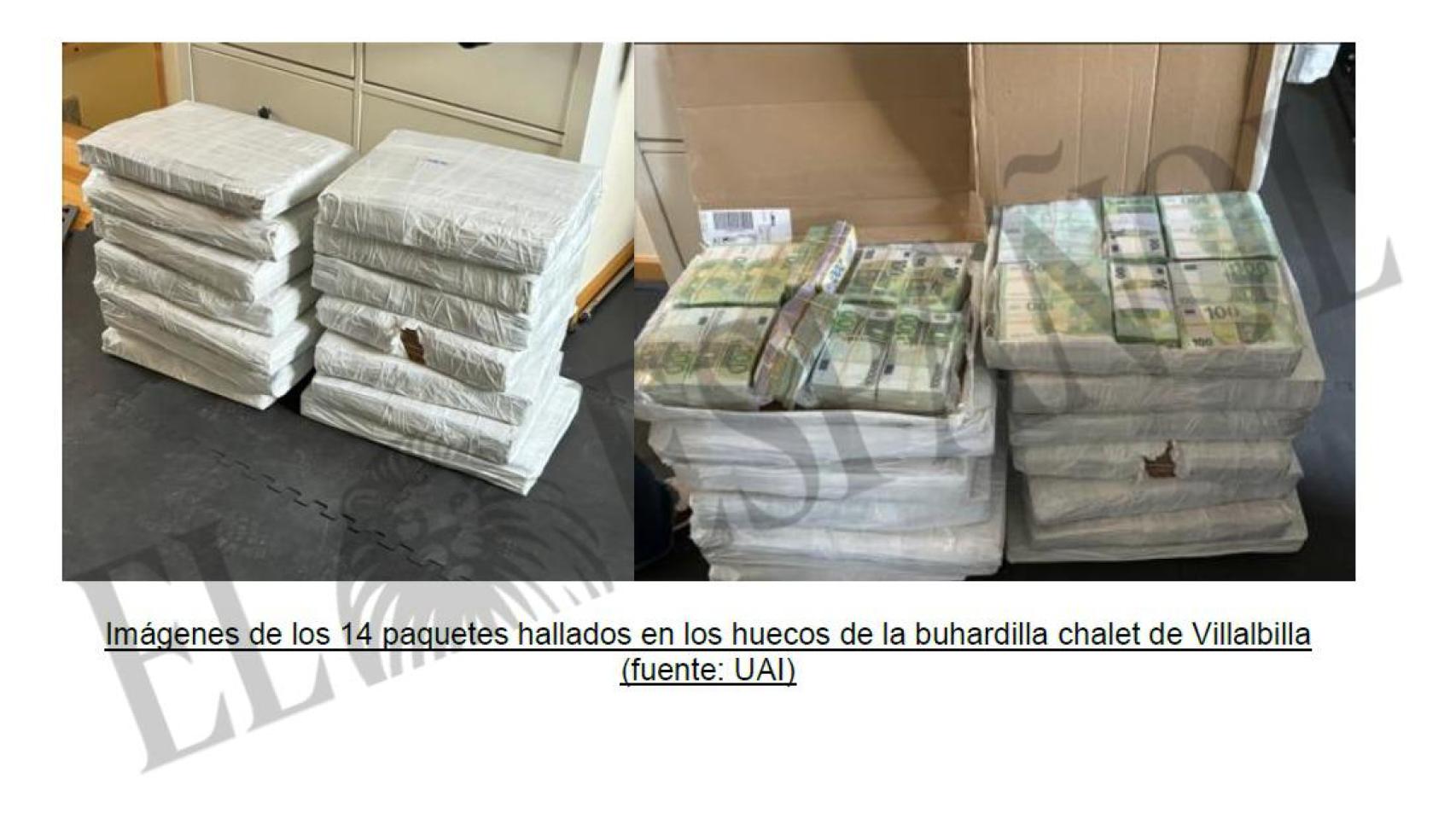 Las fotos inéditas de los 20 millones en fajos de billetes que el jefe de la UDEF escondía en las paredes de su casa
