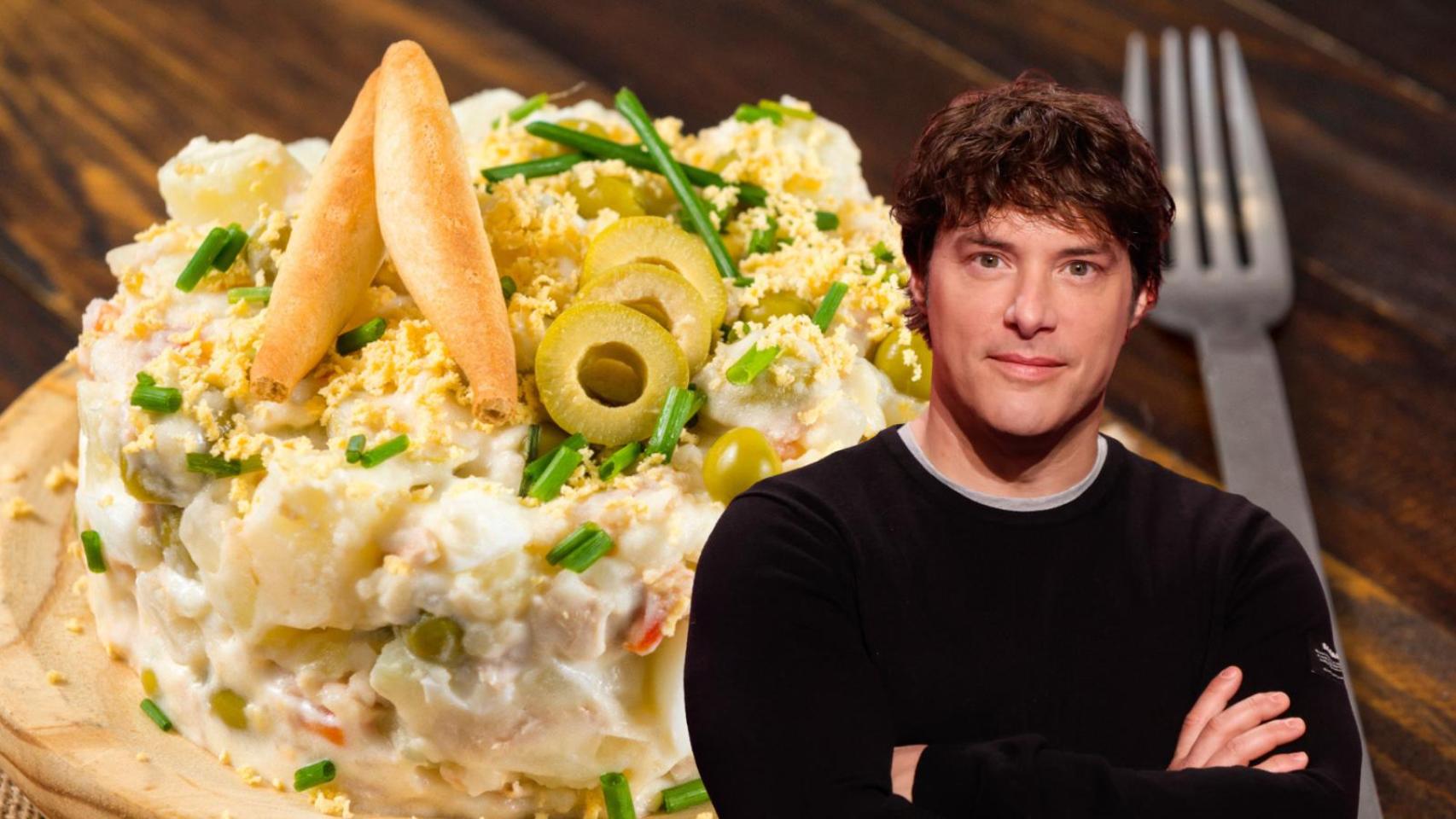 Jordi Cruz y una ensaladilla rusa en una creatividad propia.