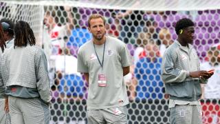 Harry Kane, antes de un partido amistoso de la selección de Inglaterra.
