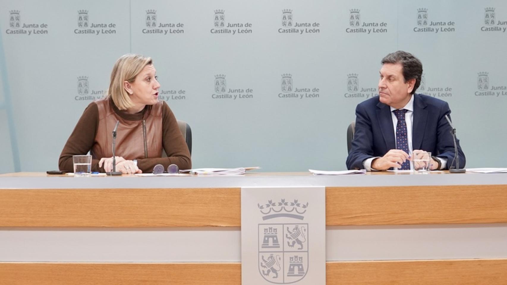 Isabel Blanco y Carlos Fernández Carriedo, fieles de Mañueco.