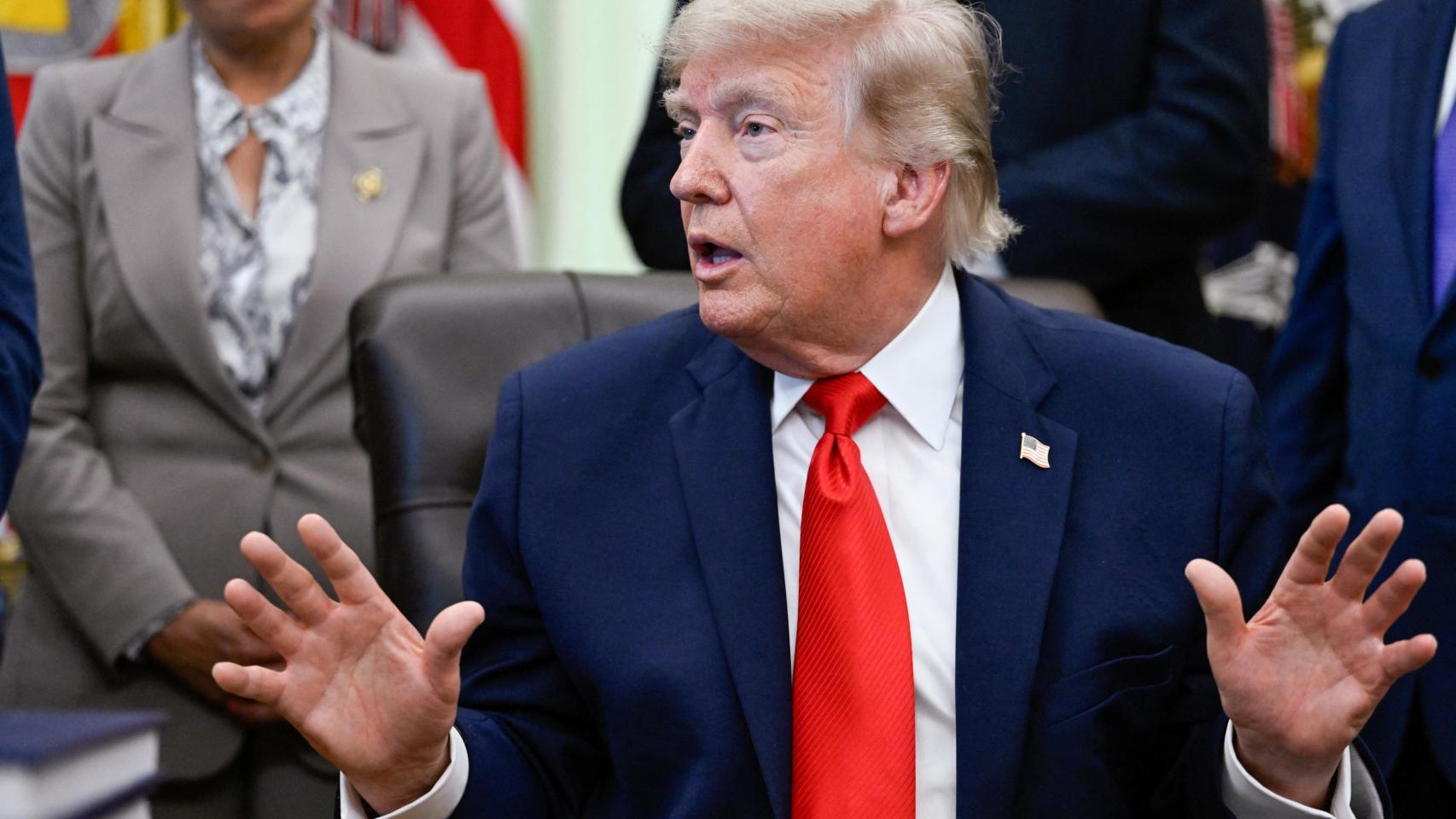Donald Trump en el Despacho Oval de la Casa Blanca.