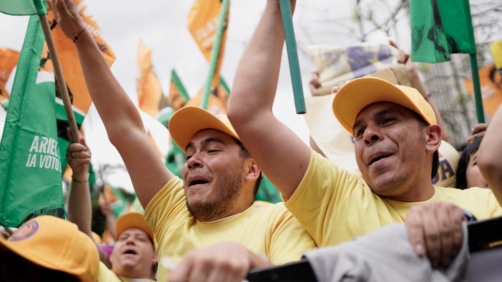 Mitin de cierre de campaña del candidato presidencial izquierdista colombiano Iván Cepeda.