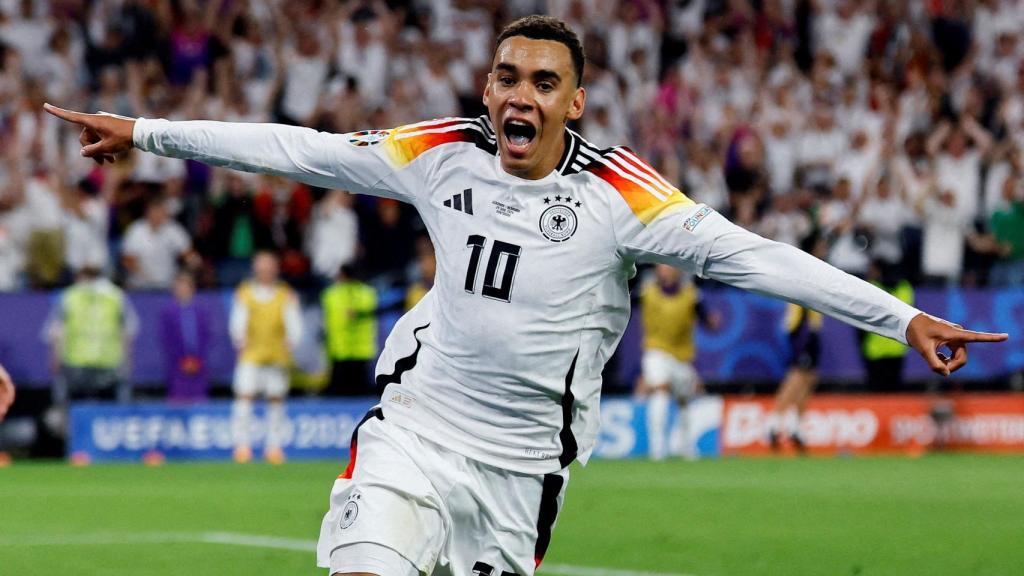 Musiala celebra uno de sus goles en la pasada Eurocopa 2024.