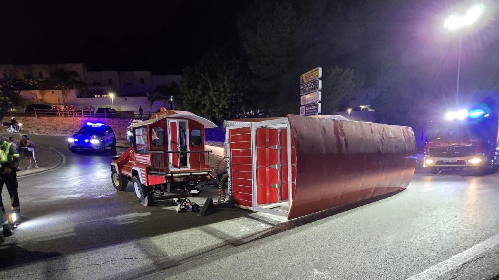 Imagen del vagón accidentado.