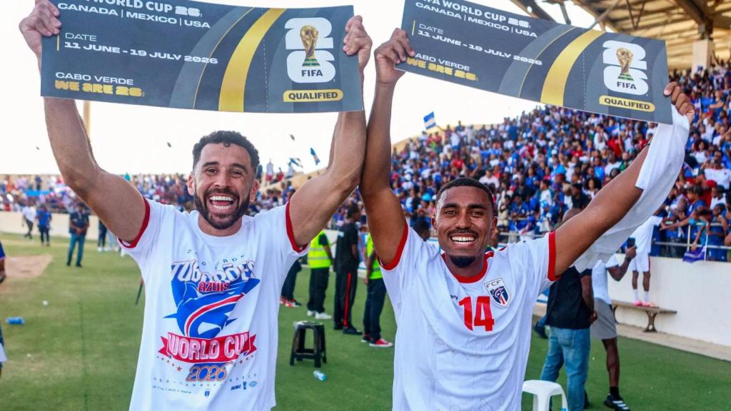 Celebración de la clasificación de Cabo Verde para el Mundial.