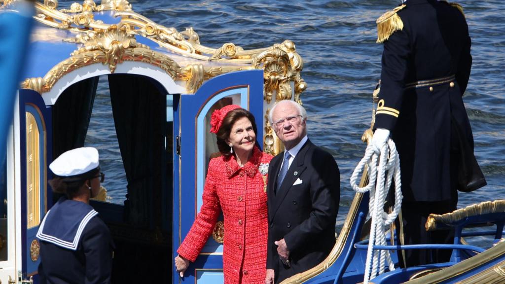 Los reyes Carlos Gustavo y Silvia de Suecia, este sábado 13 de junio, en las celebraciones por su 50 aniversario de boda.