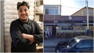 Dani Bastos y el local de Samil donde estará El Gabacho.jpg