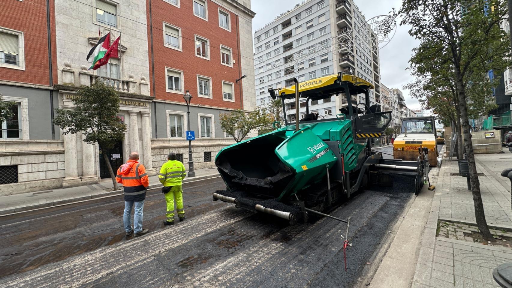Imagen de obras en Valladolid. 