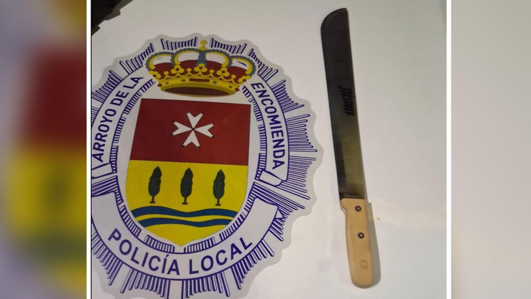 Imagen del machete intervenido en La Flecha.