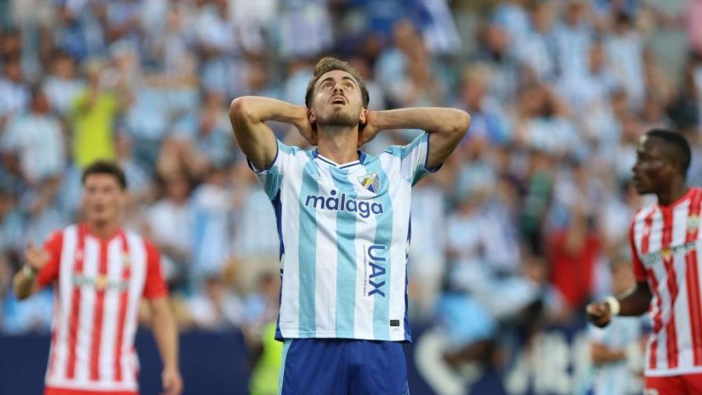 Adrián Niño durante el Málaga CF vs. UD Almería