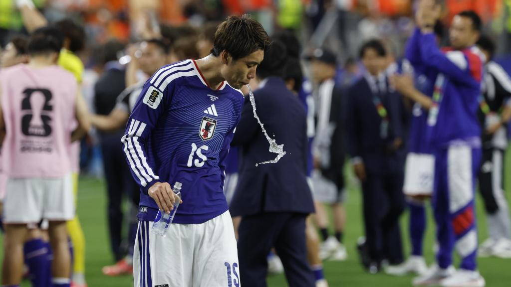 Kamada celebra el gol del empate final contra Países Bajos en el Mundial.