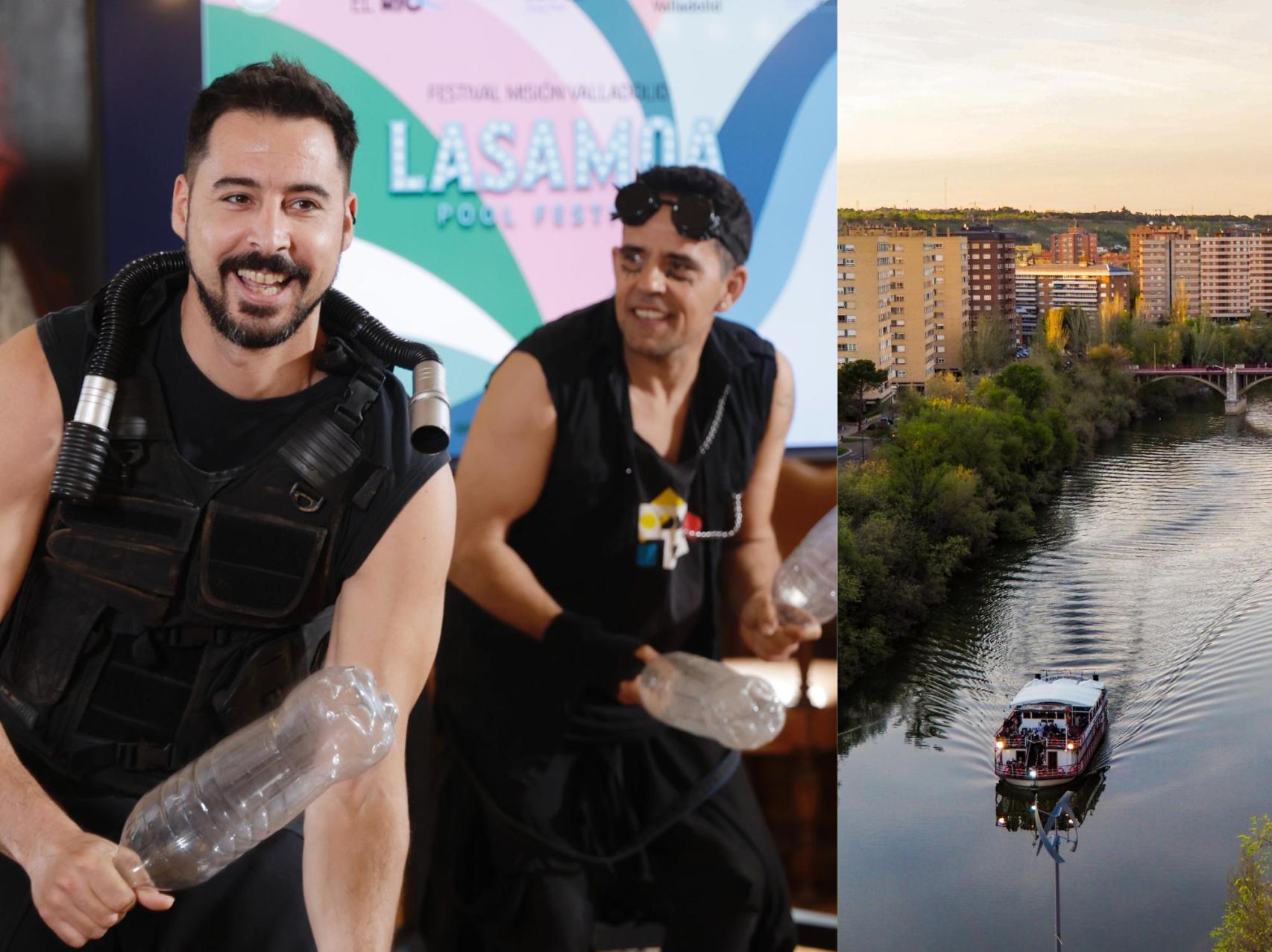 Imagen de la presentación de LASAMOA Pool Festival y el río Pisuerga en Valladolid. Fotografía cedida a EL ESPAÑOL de Castilla y León por el Ayuntamiento de Valladolid. 