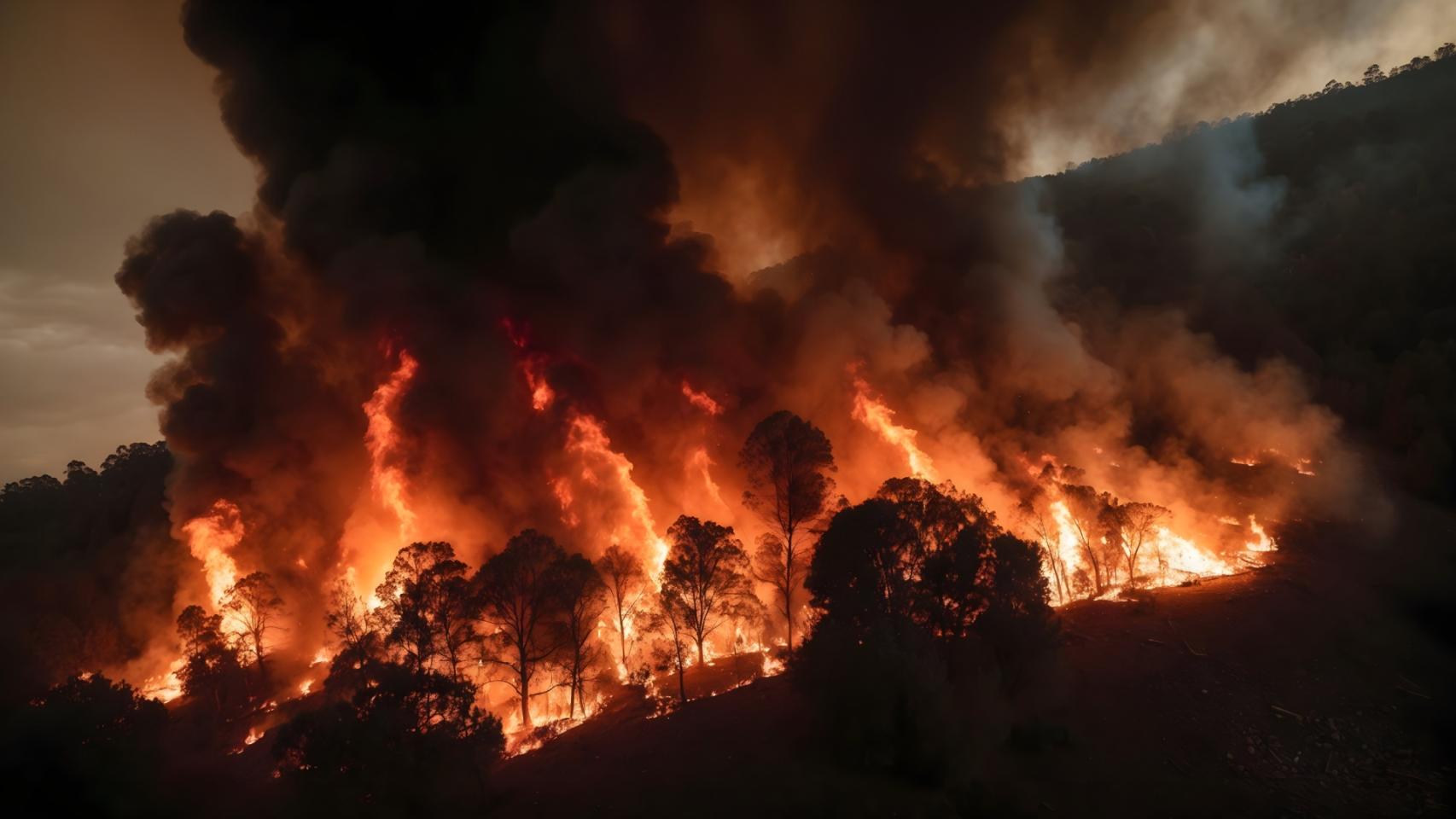 Imagen de archivo de un incendio forestal 