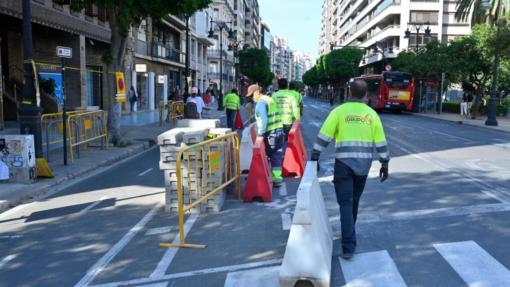Obres carrer Colón de València. EE