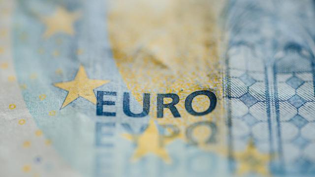 Detalle de un billete de 20 euros.