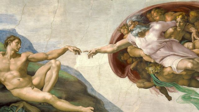 'La creación de Adán' de Miguel Ángel.