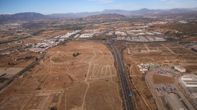 Vista aérea de los terrenos de Buenavista, en Málaga.