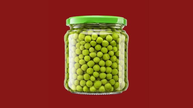 Un bote de guisantes