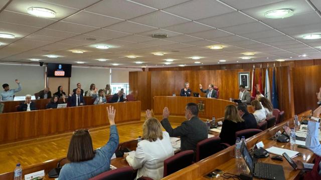 Imagen de un pleno municipal de Vigo