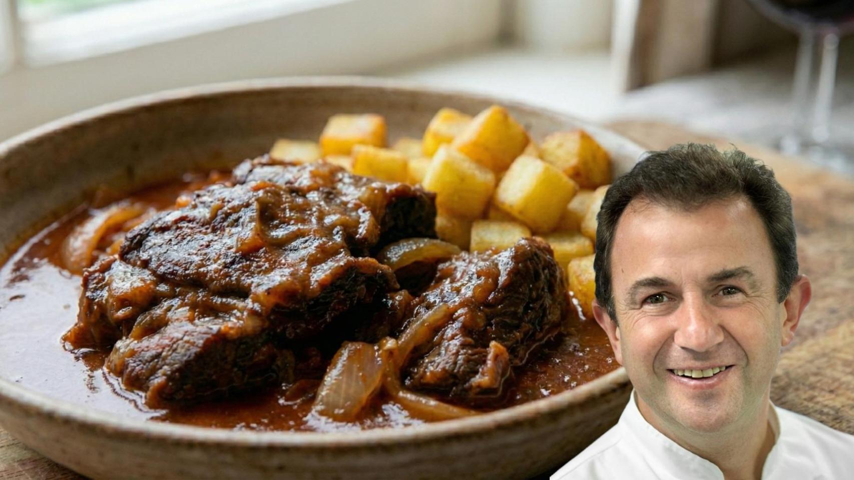 Martín Berasategui, chef, en un montaje de El Español