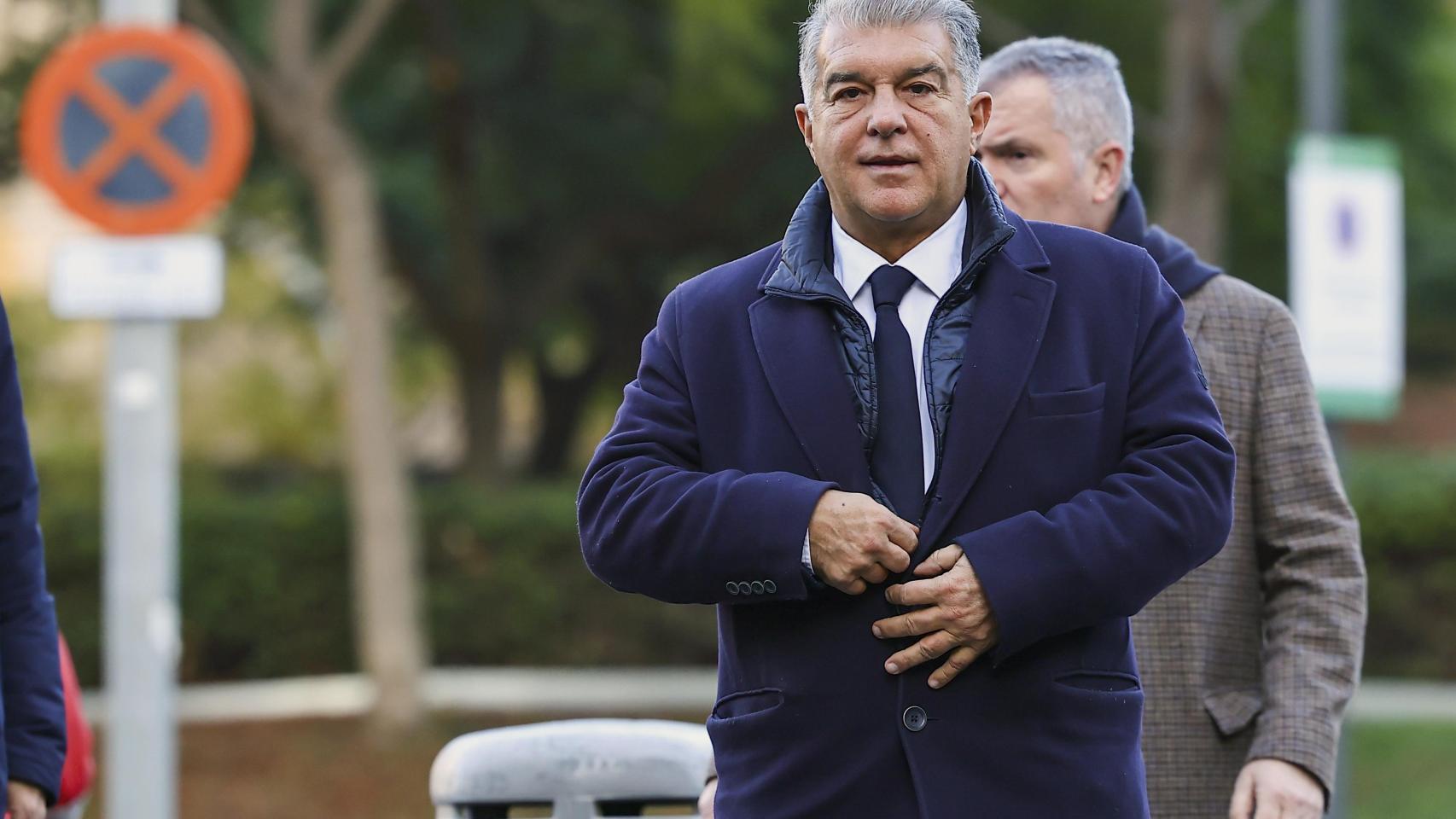Joan Laporta, en su llegada a los juzgados para declarar como testigo en el 'caso Negreira'.
