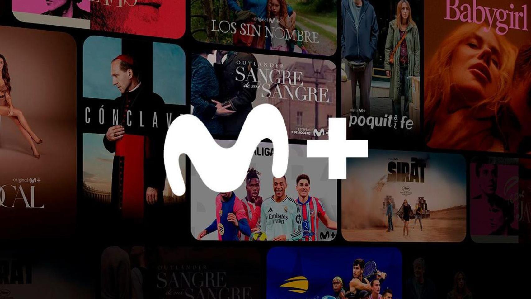 Fotomontaje con el logo de Movistar plus.