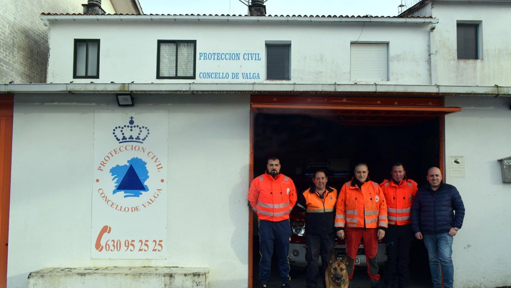 Miembros de Protección Civil de Valga (Pontevedra)