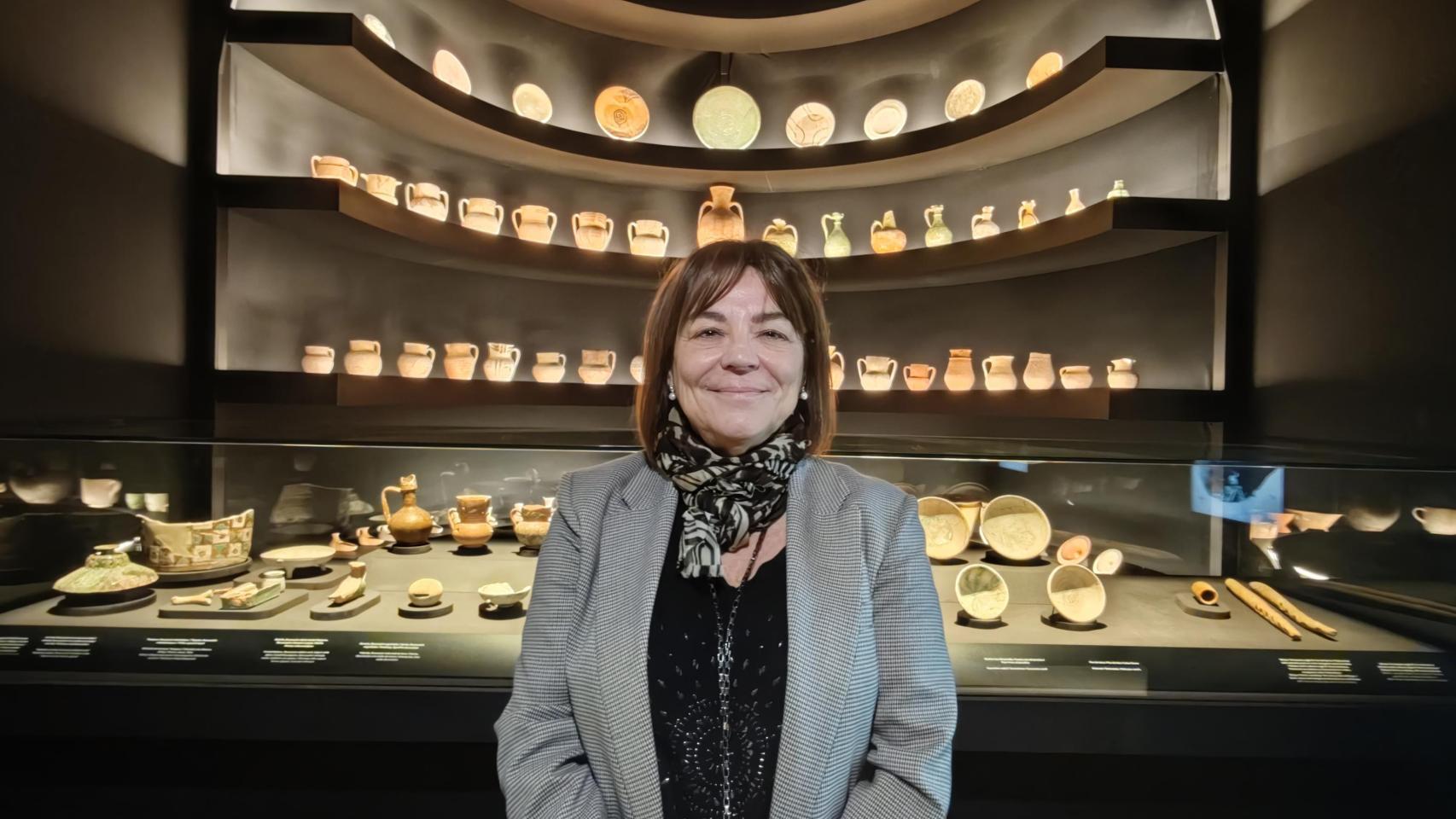 La comisaria Massu Sentí, en la exposición del Marq este enero.