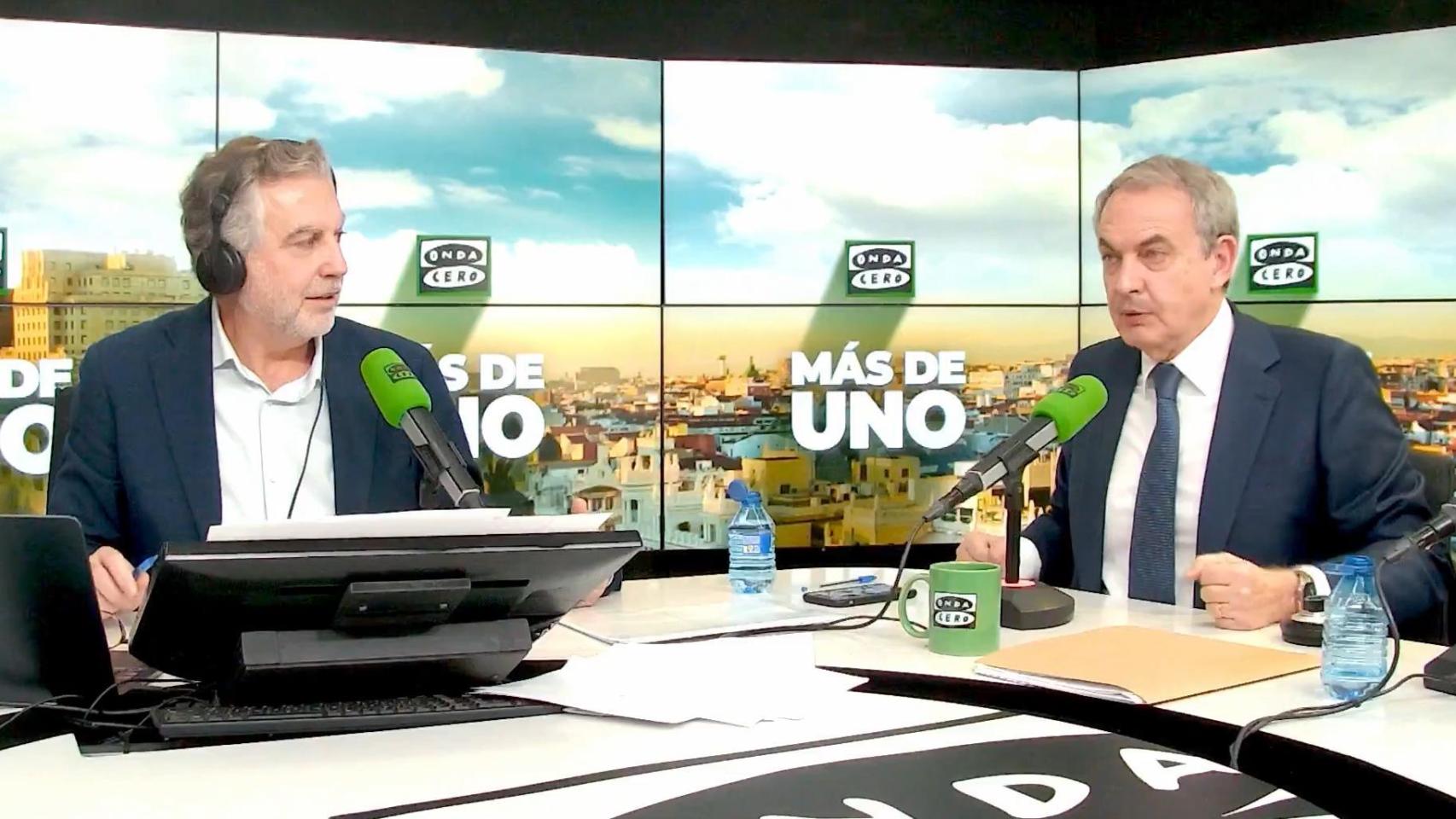 Zapatero con Carlos Alsina.