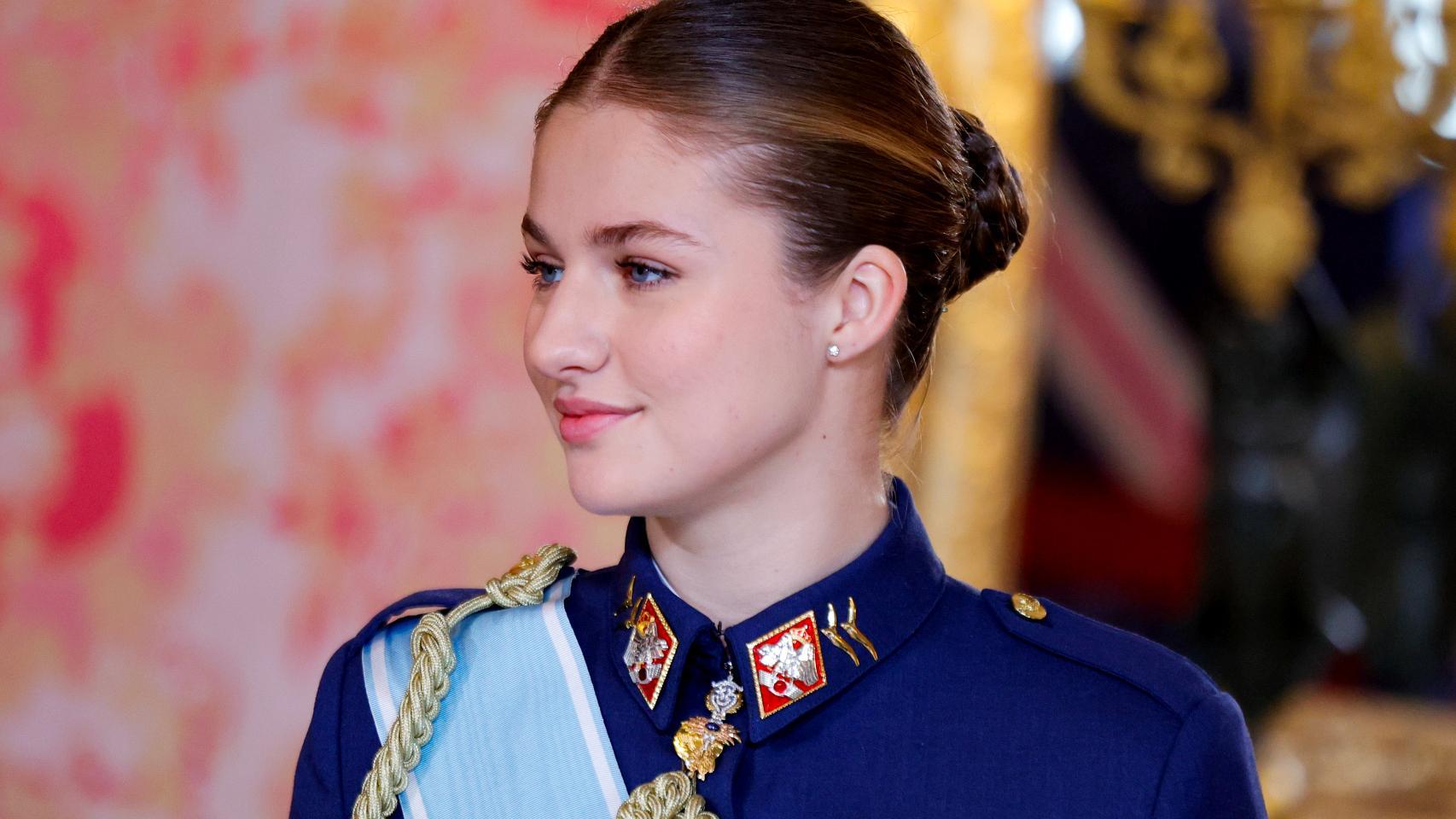 La princesa de Asturias el pasado 6 de enero durante la Pascua Militar celebrada en el Palacio Real de Madrid.