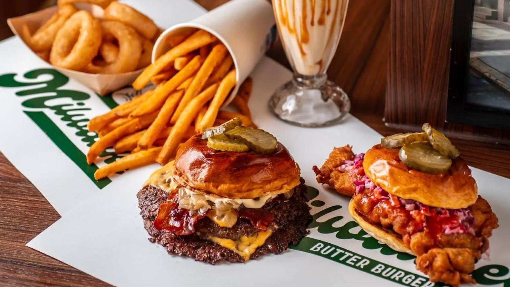 Imagen de una de las hamburguesas de Milwaukee Burger.