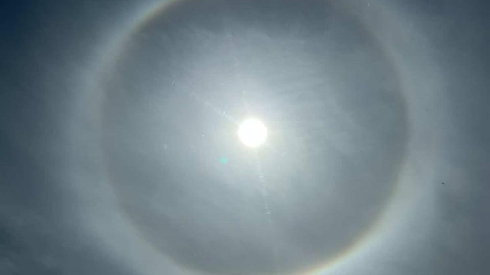 Halo solar en Oleiros (A Coruña).