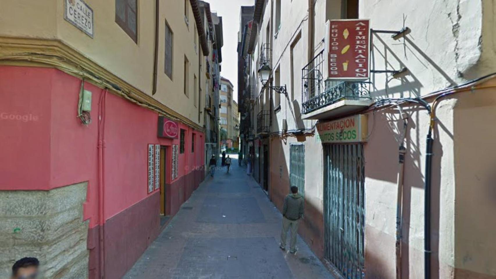 La calle Cerezo donde se produjo la detención de la mujer