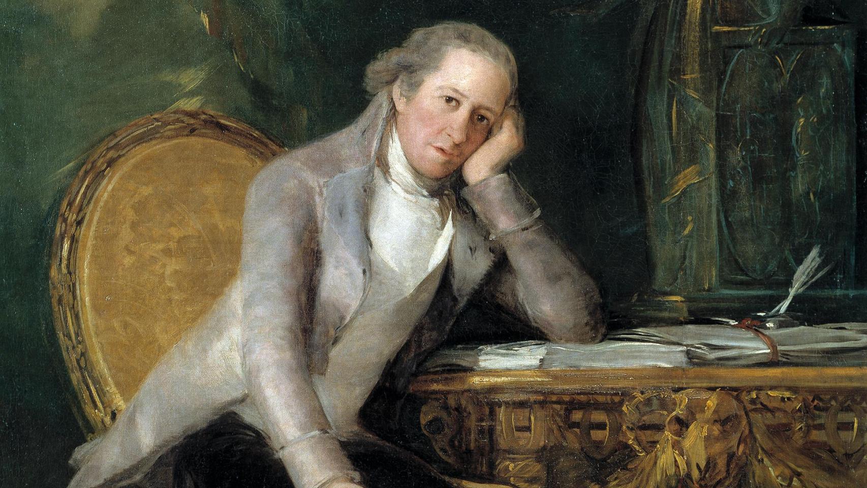 Retrato de Gaspar Melchor de Jovellanos de Francisco de Goya, 1798 (detalle). Museo del Prado