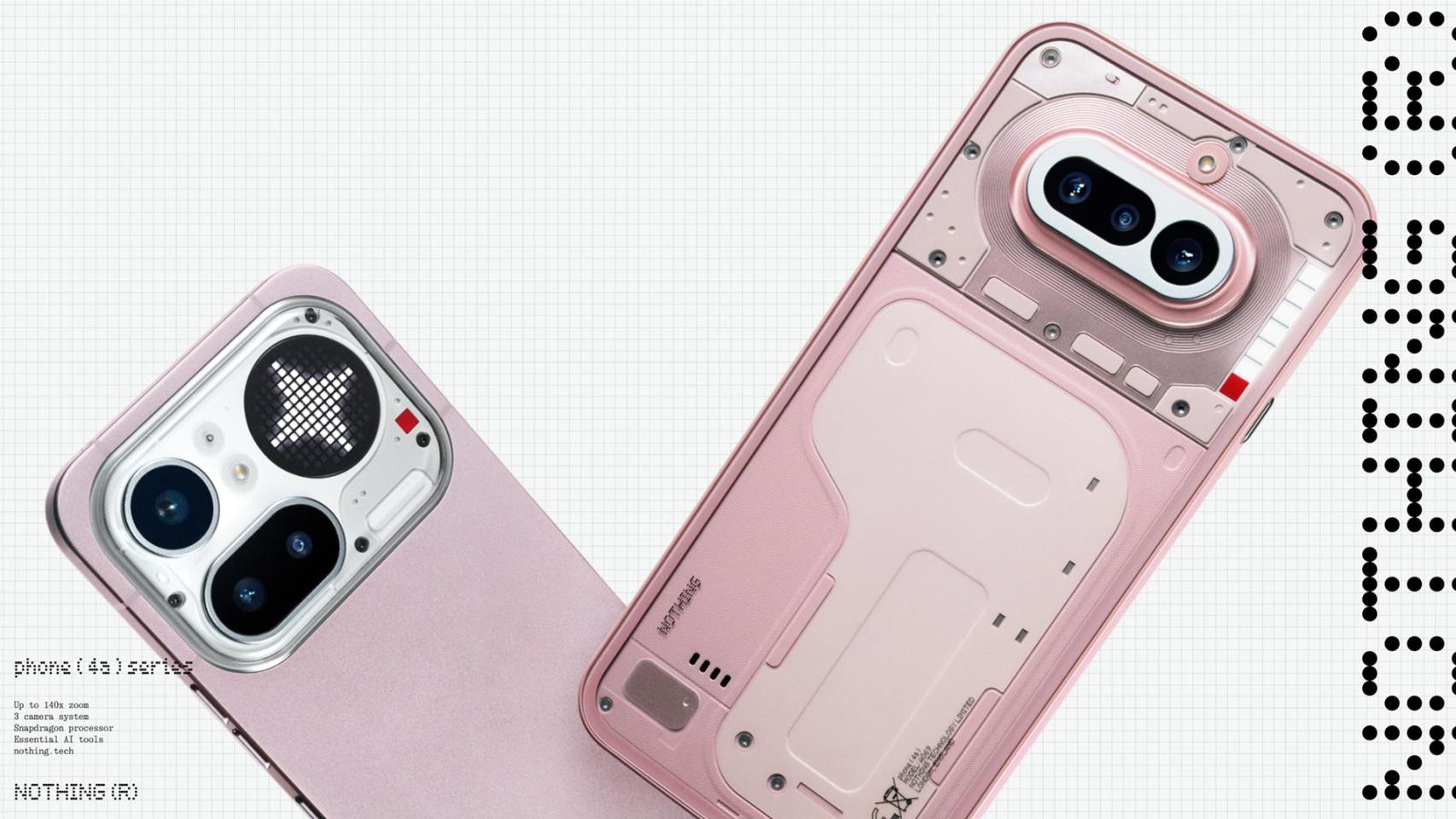 Nothing Phone (4a) series en rosa