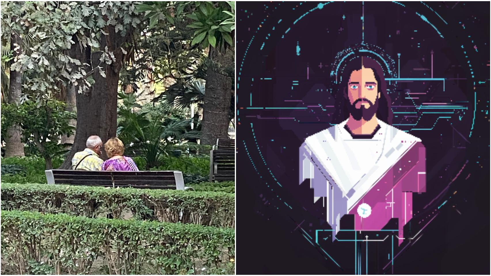 Confesionarios espontáneos al aire libre versus uno creado por IA